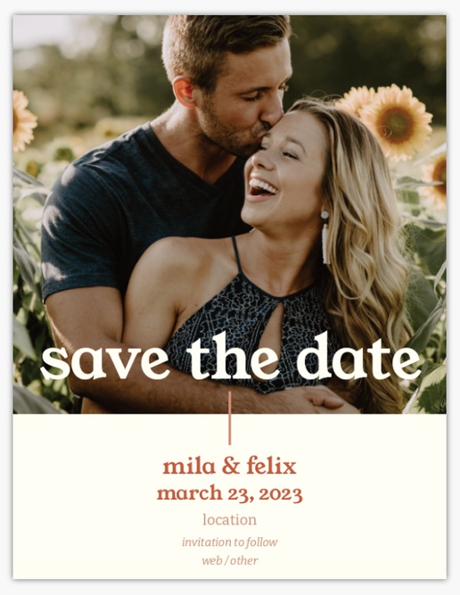 Design Preview for Retro Save the Date Cards Templates, 5.5" x 4"
