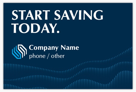 Design Preview for Financial Planning Lawn Signs Templates, 12" x 18" Horizontal