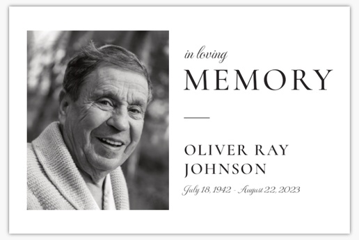A funeral service memorial service white gray design for Occasion with 1 uploads