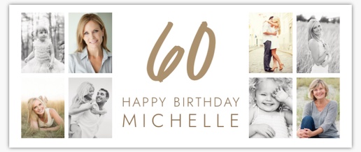 Design Preview for Milestone Birthday Vinyl Banners Templates, 2.5' x 6' Indoor vinyl Double-Sided