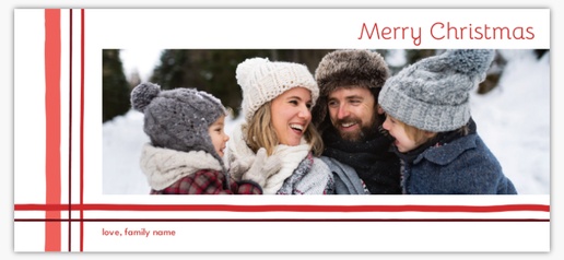 Design Preview for  Christmas Cards Templates, Flat 4” x 8” 