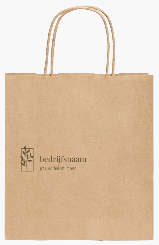 Voorvertoning ontwerp voor Ontwerpgalerij: Bloemist Kraftpapieren tassen, 19 x 8 x 21 cm