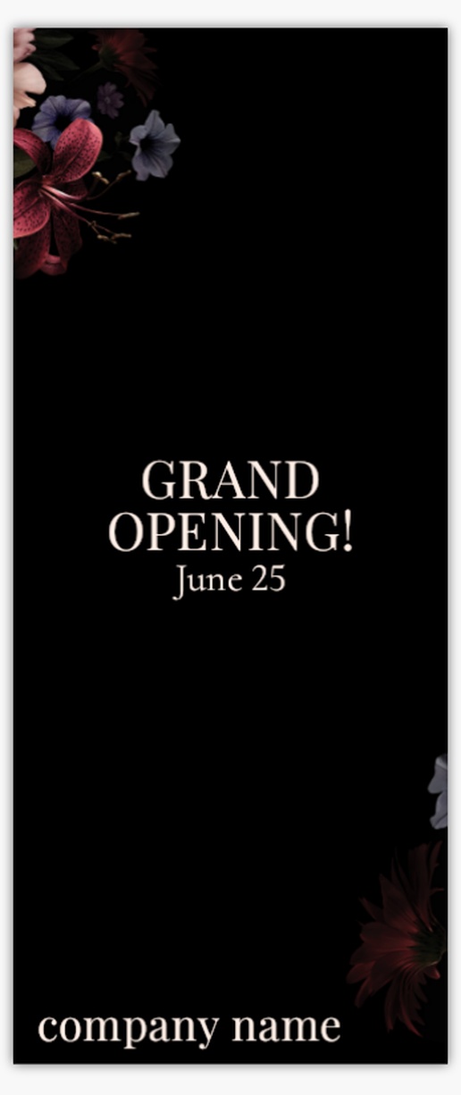 A floral grand opening black gray design for Modern & Simple
