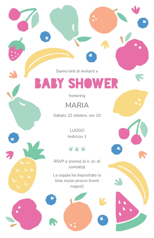 Anteprima design per inviti per baby shower, 18.2 x 11.7 cm