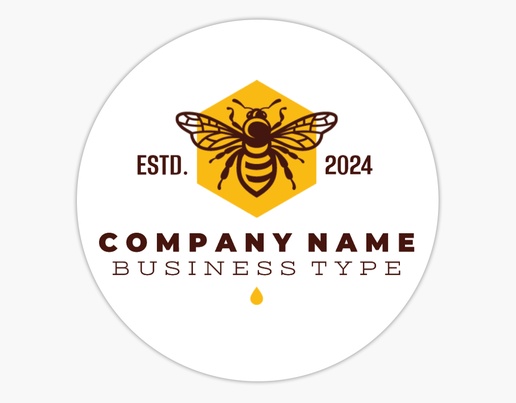 A apiary honey bees brown orange design for Modern & Simple