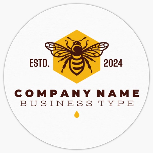 A apiary honey bees brown orange design for Modern & Simple