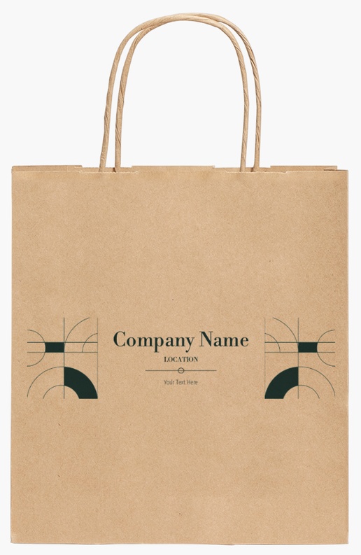 Design Preview for Design Gallery: Finance & Insurance Standard Kraft Paper Bags, 19 x 8 x 21 cm