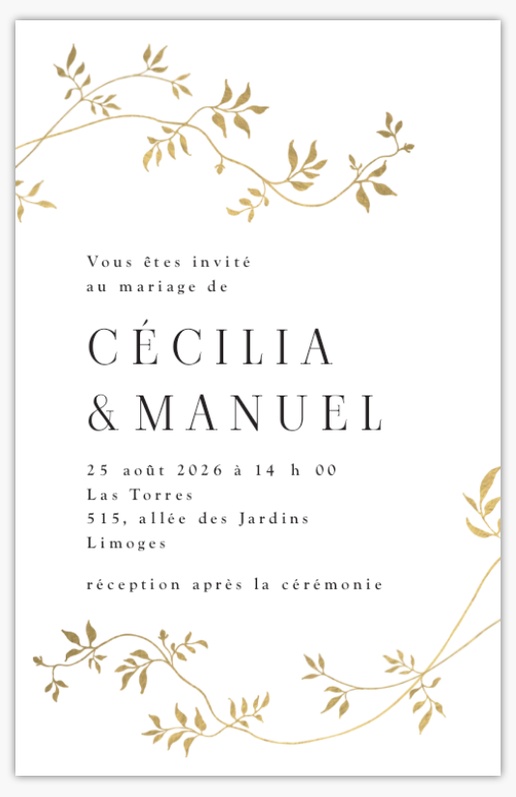 Aperçu du graphisme pour Galerie de modèles : faire-part de mariage, Non pliées 18.2 x 11.7 cm