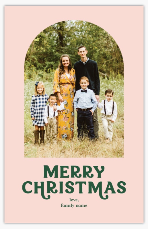 Design Preview for Retro & Vintage Christmas Cards Templates, Flat 4.6" x 7.2" 