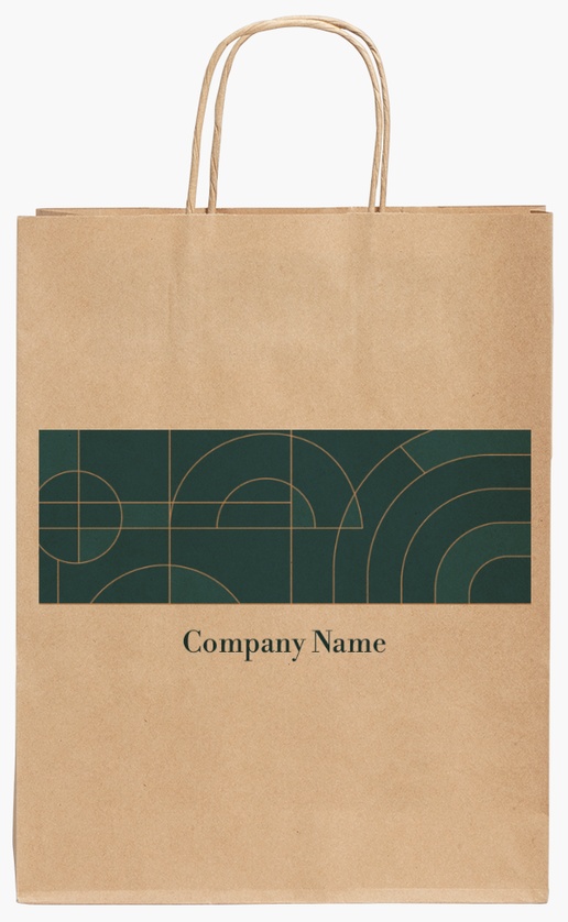 Design Preview for Design Gallery: Finance & Insurance Standard Kraft Paper Bags, 24 x 11 x 31 cm