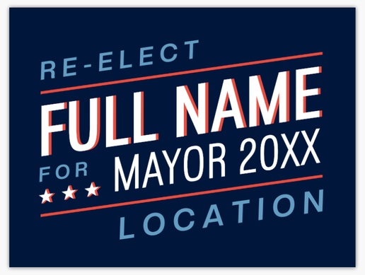 Design Preview for Political Yard Signs, 18" x 24" Horizontal