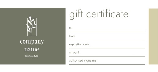 Design Preview for Retail & Sales Gift Certificates Templates