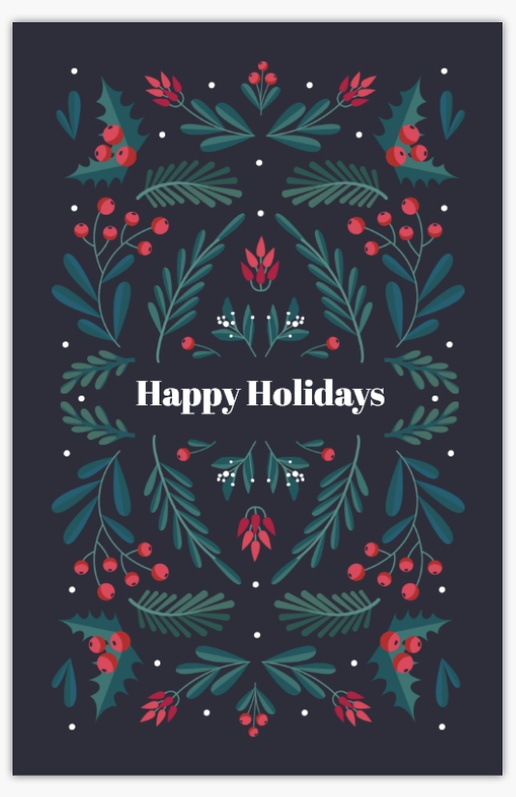 A timeless greenery christmas florals gray design for Greeting