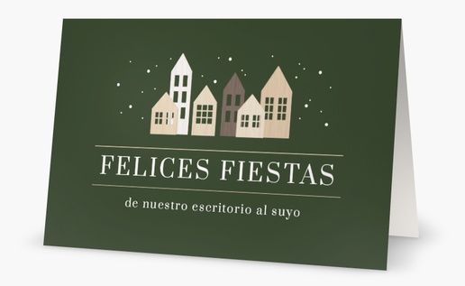 Un tarjeta navideña para agentes inmobiliarios agentes inmobiliarios diseño marrón gris para Saludos 