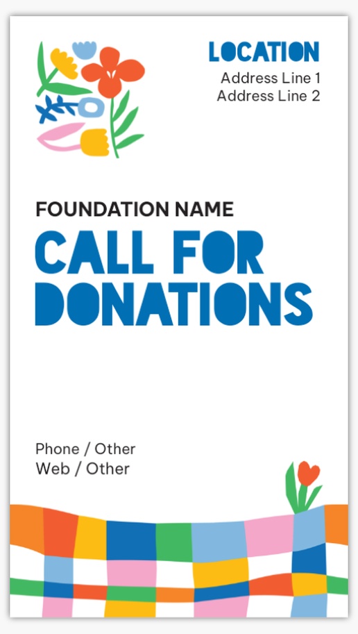 A donations fundraiser orange blue design for Business