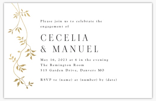 Design Preview for Design Gallery: Engagement Party Invitations & Announcements, 4.6” x 7.2” Flat