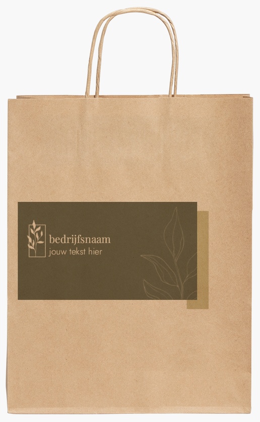 Voorvertoning ontwerp voor Ontwerpgalerij: Bloemist Kraftpapieren tassen, 24 x 11 x 31 cm