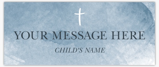 A lettering script blue design for Baptism & Christening