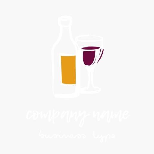 A natural wine wine bar white orange design for Modern & Simple