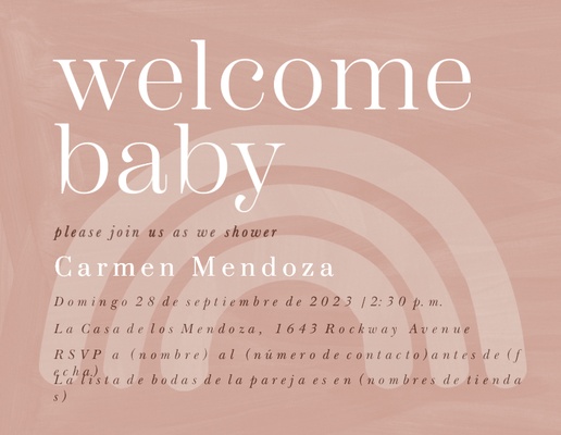 Un boho bienvenida diseño rosa para Bebés