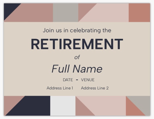 Design Preview for Retirement Invitations & Announcements Templates, 5.5" x 4" Flat