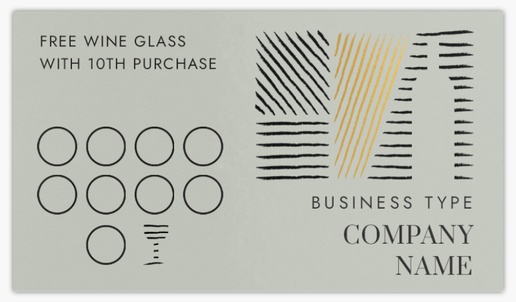 Design Preview for Off Licences & Wine Merchants Loyalty Business Cards Templates