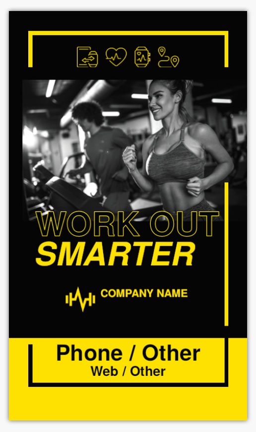 A group workout fitness black yellow design