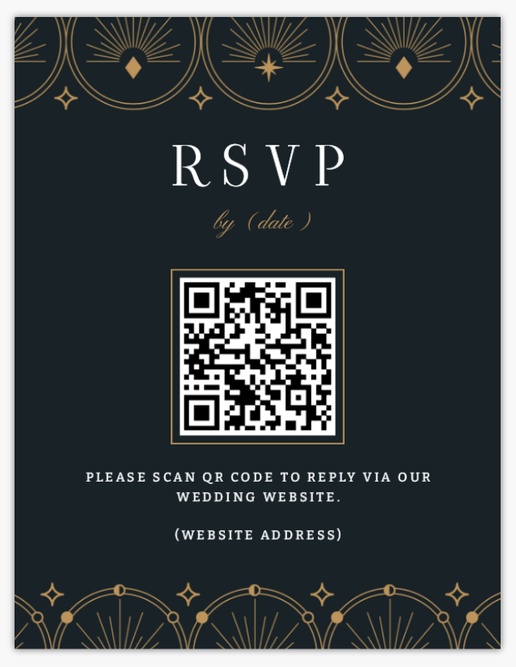 Design Preview for Patterns & Textures Wedding RSVP Cards Templates, 5.5" x 4" Flat