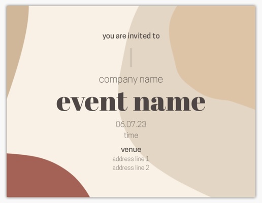 Design Preview for Business Invitations & Announcements Templates, 5.5" x 4" Flat