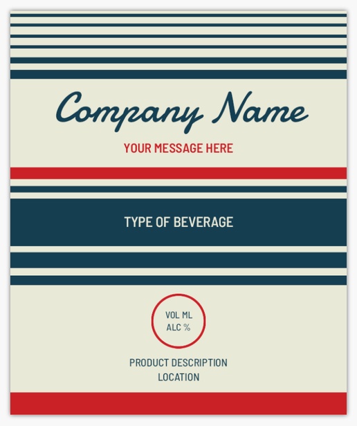 Design Preview for Design Gallery: Retro & Vintage Beer Labels, Rectangle 12 x 10 cm Vertical