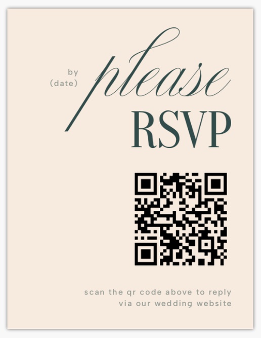 Design Preview for Typographical Wedding RSVP Cards Templates, 5.5" x 4" Flat