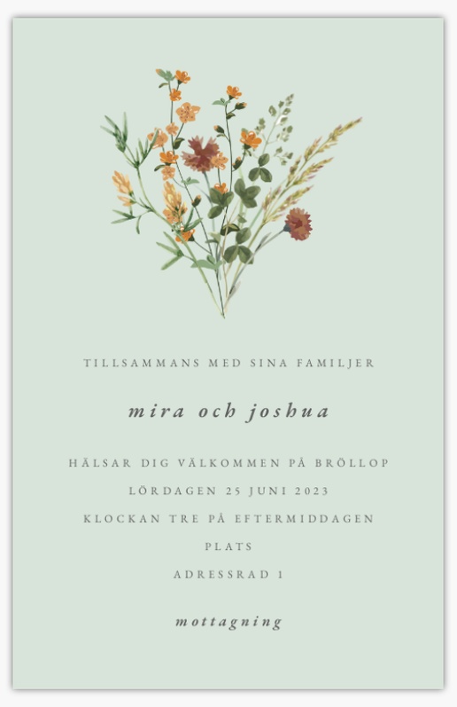 Förhandsgranskning av design för Designgalleri: Bohemisk Bröllopsinbjudningar, Enkelt 21.6 x 13.9 cm