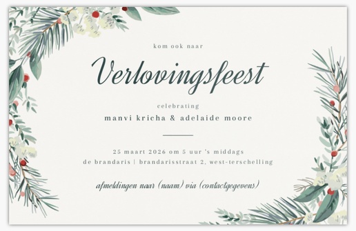 Voorvertoning ontwerp voor Ontwerpgalerij: Bruiloftevenementen Kaarten en uitnodigingen, Ongevouwen 18.2 x 11.7 cm