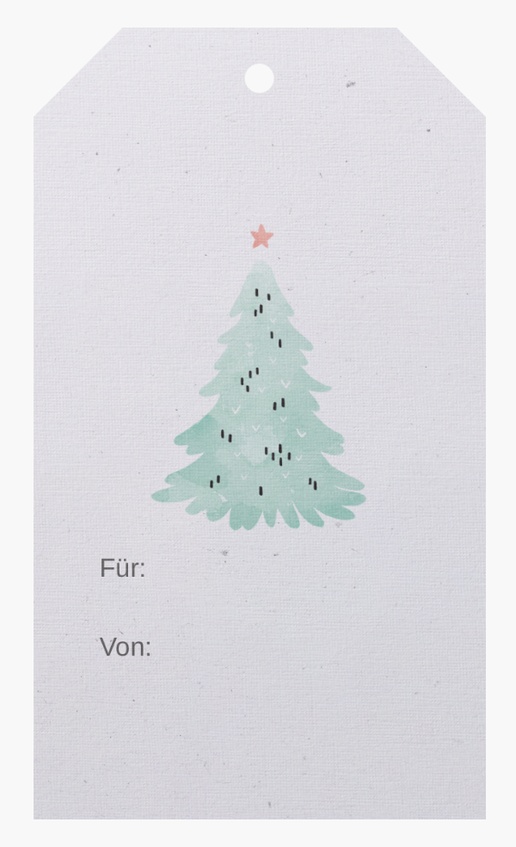 Designvorschau für Weihnachts-Geschenkanhänger, 5 x 9 cm Leinenpapier