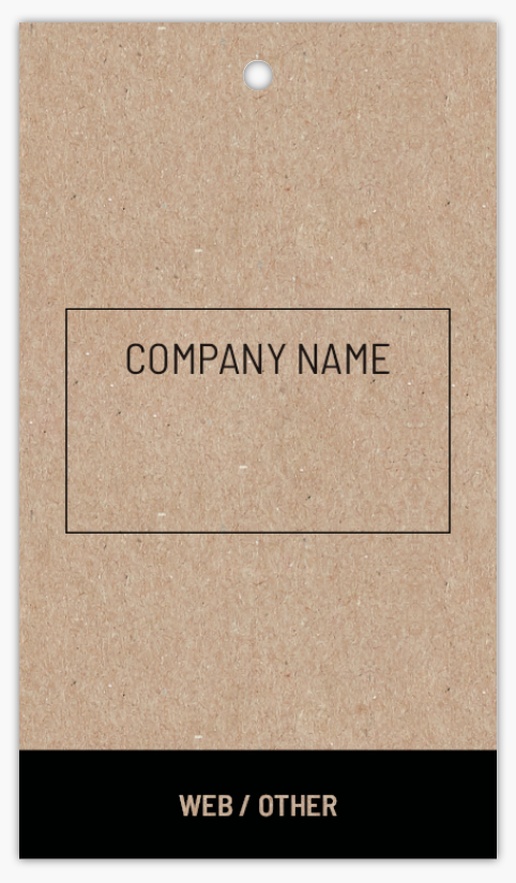 Design Preview for Design Gallery: Conservative Swing Tags, 5 x 9 cm Kraft