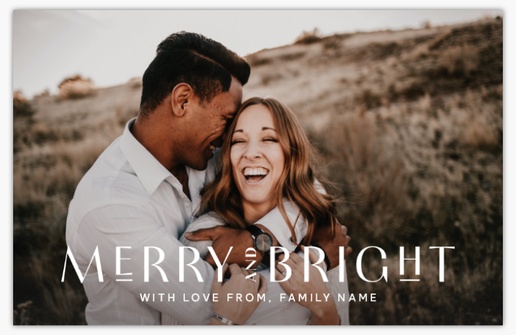 A simple full bleed photo gray design for Holiday with 1 uploads