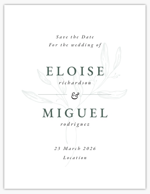 Design Preview for Design Gallery: Traditional & Classic Save The Date Cards, 13.9 x 10.7 cm