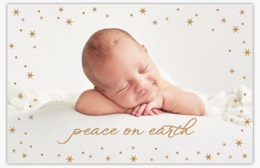 Design Preview for Design Gallery: Peace Christmas Cards, Folded 4.6" x 7.2" 