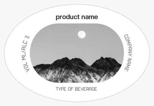 Design Preview for Design Gallery: Modern & Simple Beer Labels, Oval 7.5 x 5 cm Horizontal