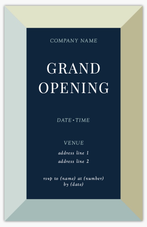 Design Preview for Design Gallery: Business Invitations & Announcements, 4.6” x 7.2” Flat