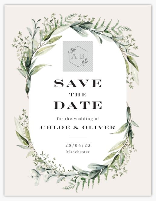 Design Preview for Save the Date Cards Templates, 13.9 x 10.7 cm