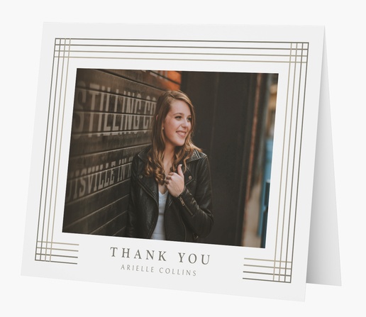 A thank you classic white gray design for Occasion with 1 uploads