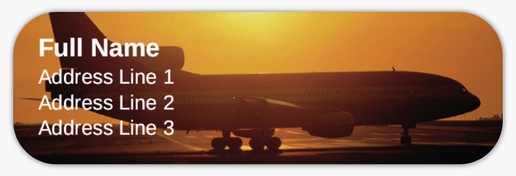 Design Preview for Airlines Return Address Labels Templates, White Paper