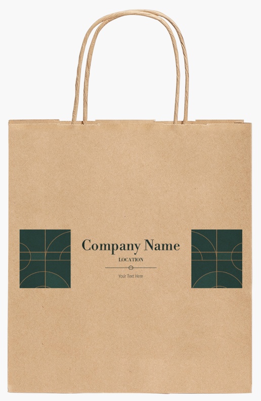 Design Preview for Design Gallery: Finance & Insurance Standard Kraft Paper Bags, 19 x 8 x 21 cm