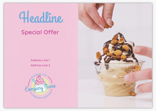 Design Preview for Design Gallery: Ice Cream & Food Trucks Postcards, A6 (105 x 148 mm)