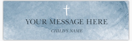 A typography lettering blue gray design for Baptism & Christening