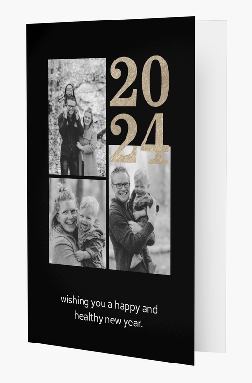 A new year happy new year black gray design for Theme with 3 uploads