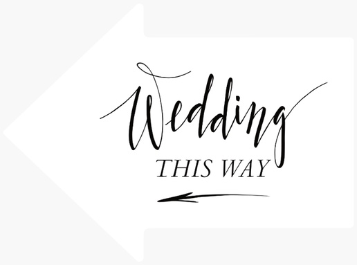 Un boda de esta manera flecha diseño blanco gris para Moderno y sencillo
