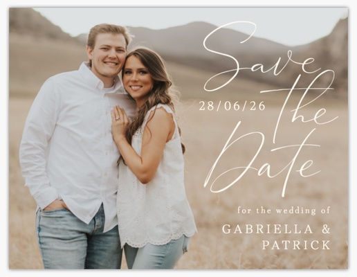 Design Preview for Design Gallery: Typographical Save The Date Cards, 13.9 x 10.7 cm