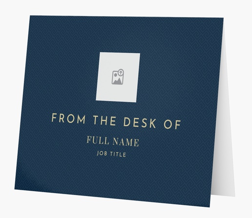 A company stationery from the desk of blue gray design for Theme with 1 uploads